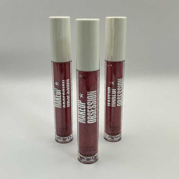 Makeup Obsession Lip Gloss 0.17 fl oz Pink Mauve Gloss Shine Brillo de Labio New - Picture 1 of 7